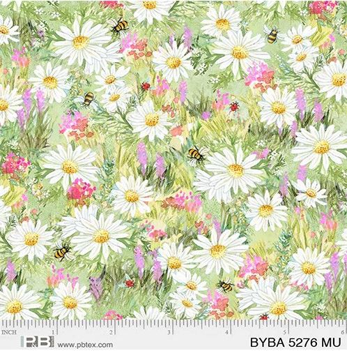 Barnyard Babies Floral Cotton Fabric by PB Textiles