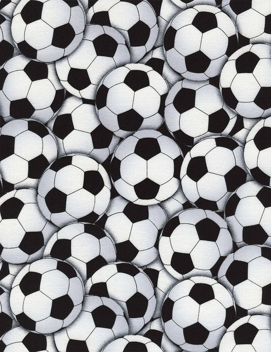 Packed Sports Balls, Soccer Cotton Fabric