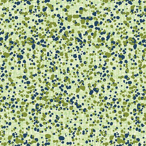 Fish Hope Bubbles Green Cotton Fabric *
