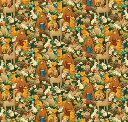 Forest Fables, Animals All Over Cotton Fabric *