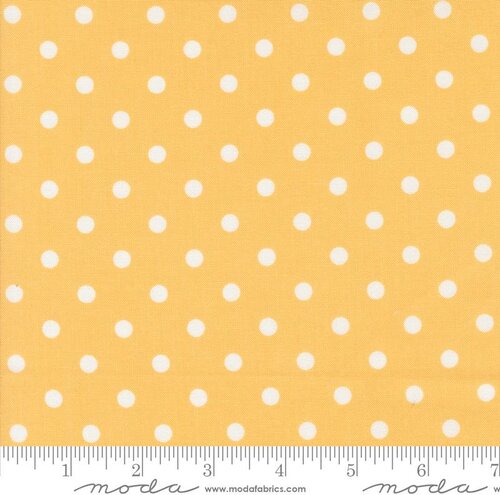 Coridaner Colors Yellow with White Dot Cotton Fabric
