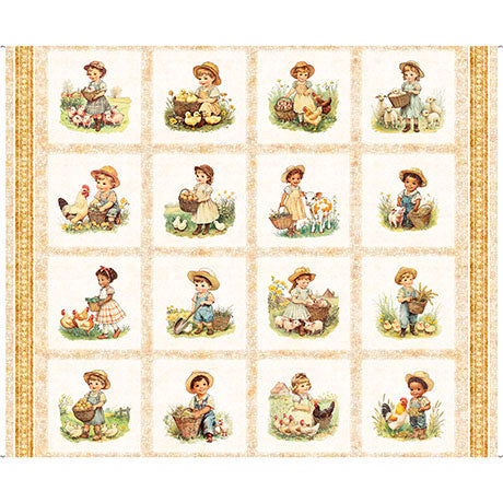 Lil Farmer Picture Patches Fabric Panel