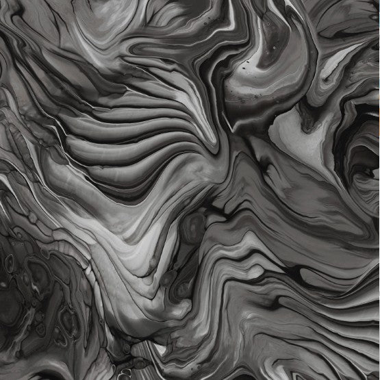 Fluidity in Motion Grey / Black 108" Wideback Fabric