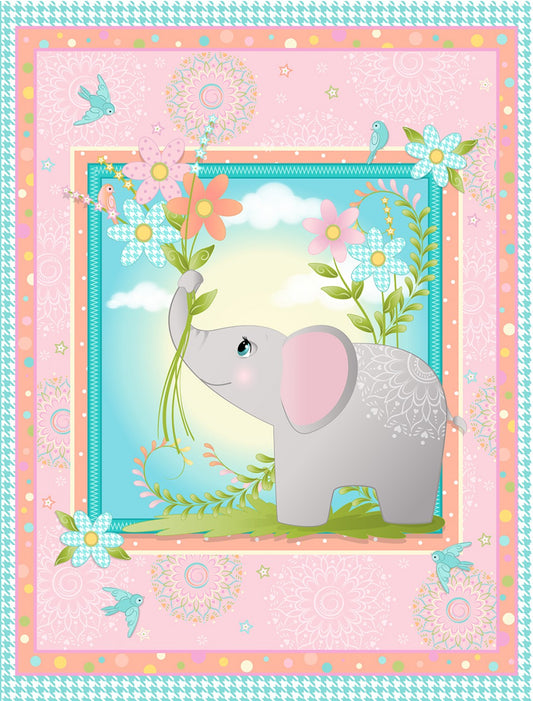Wee Ones Elephant Fabric Panel #14