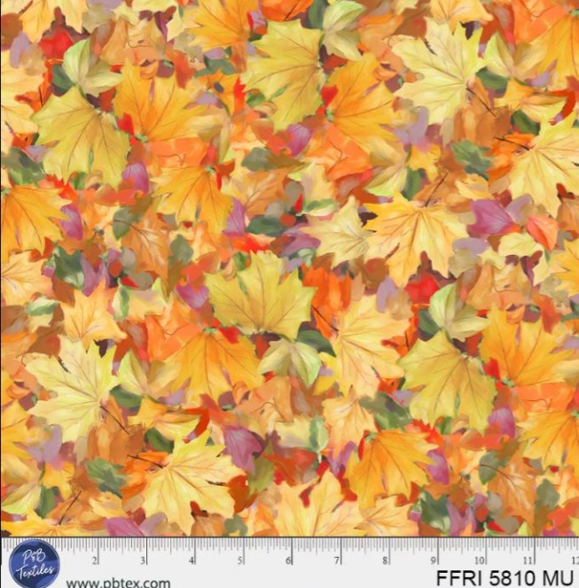 Fall Friends Painted Fall Leaves Cotton Fabric