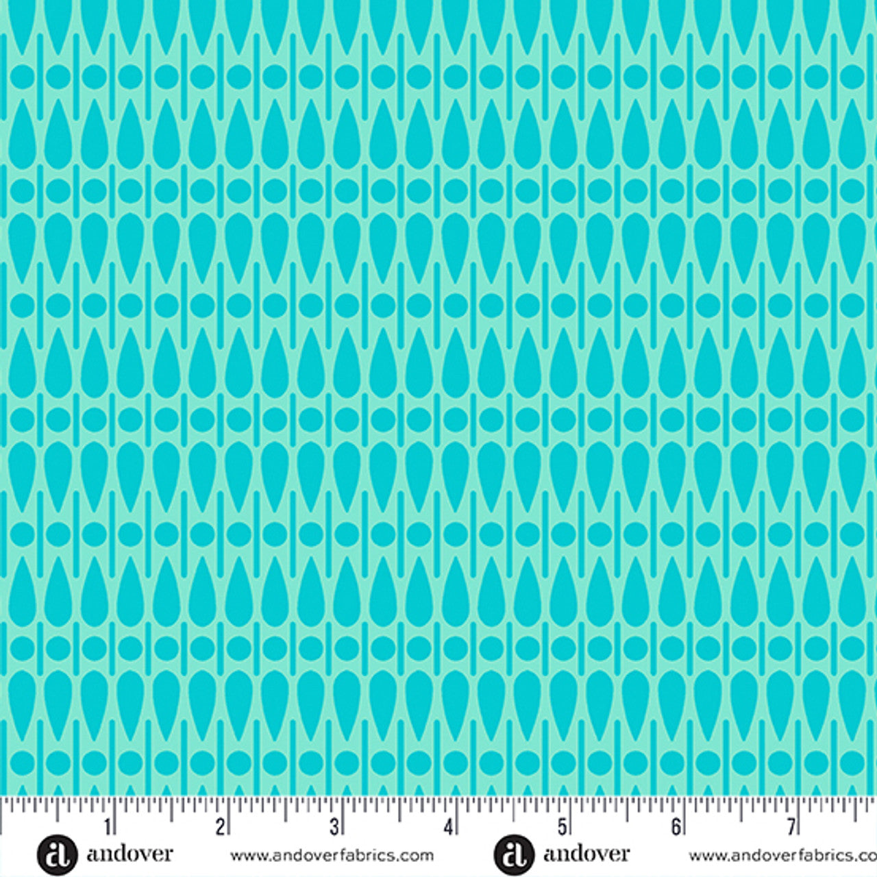 Sun Print 2024, Scatter Aqua Cotton Fabric