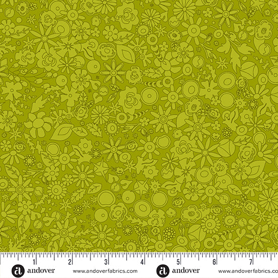 2024 Sun Print Leaf Woodland Cotton Fabric by Allison Glass for Andover Fabrics