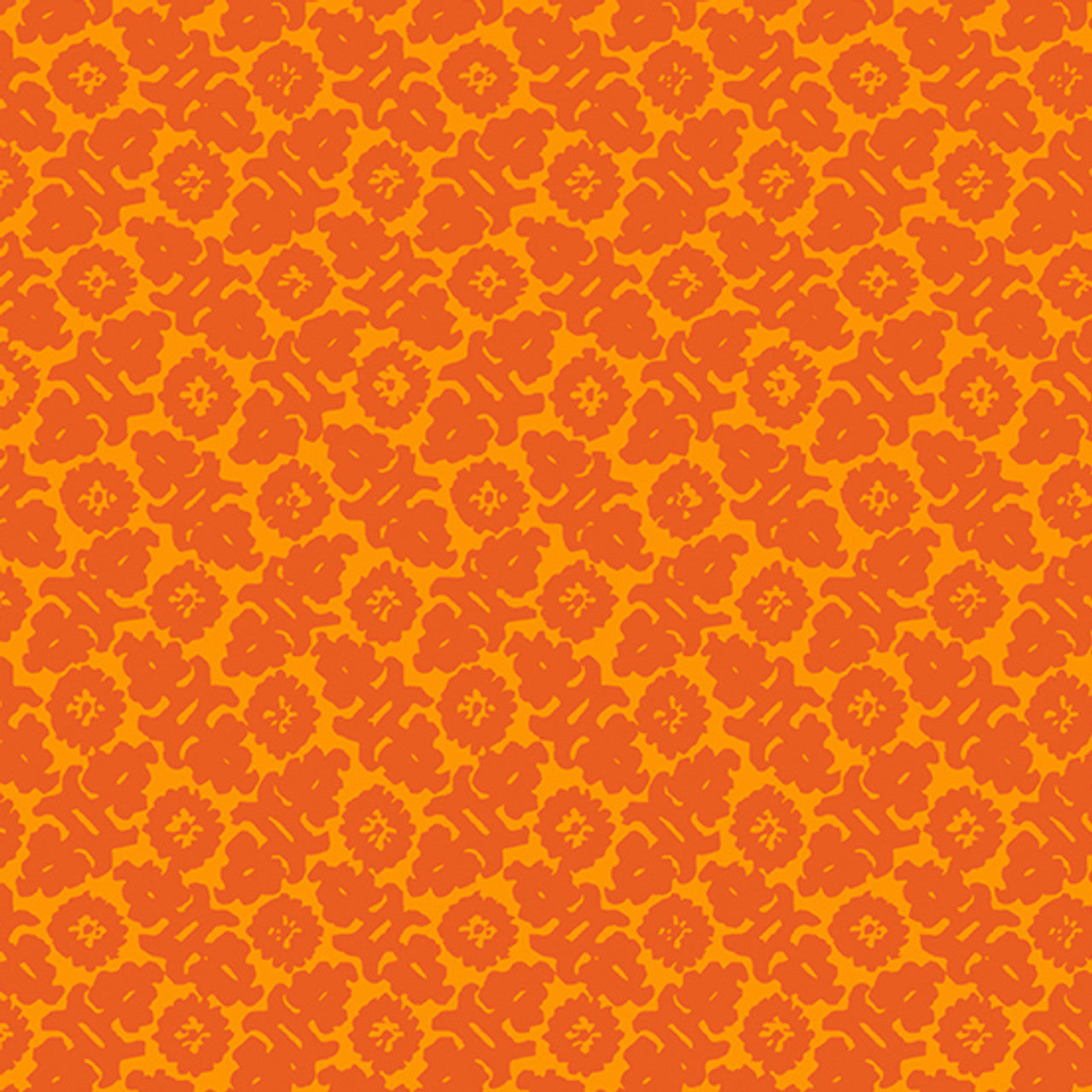 Chrysanthemum Tapestry Marigold Cotton Fabric