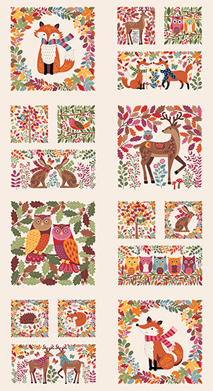 Autumn Days Fabric Panel by Makover UK for Andover Fabrics