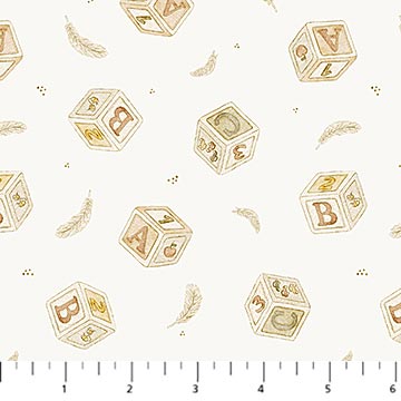 Baby Blocks from the Tiny Waddles Collection cotton fabric