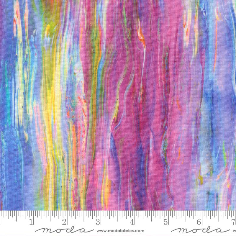Fluid Glaze Stripes Watercolor from the Gradients Gallery Rainbow Cotton Fabric