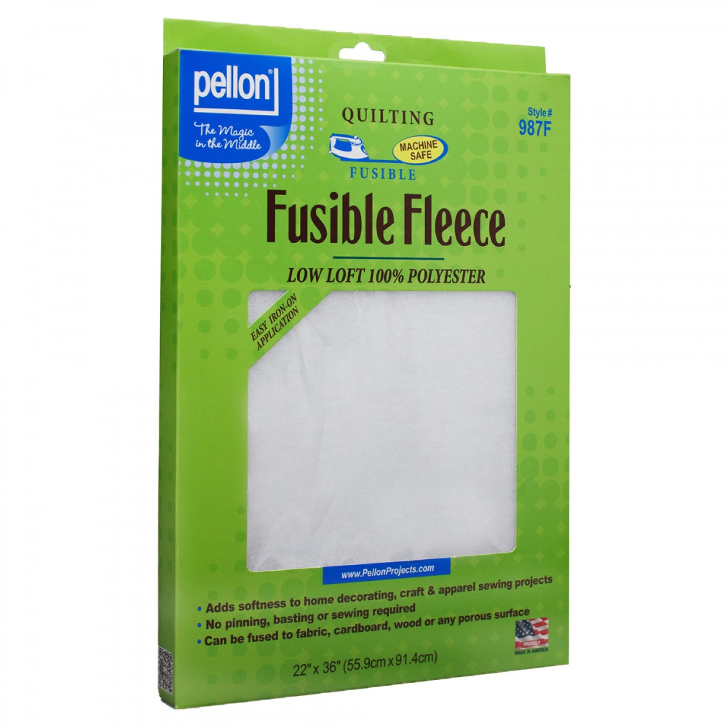 Fusible Fleece Pellon 22in x 36in # 987FPKG *