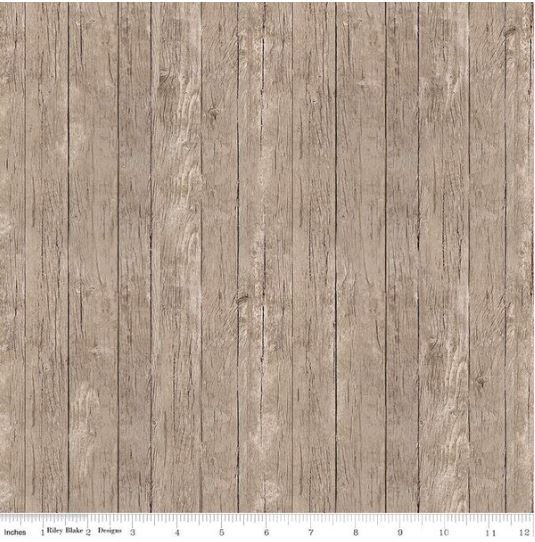 Covered Bridges Ash Barnwood Woodgrain Cotton Fabric for Riley *