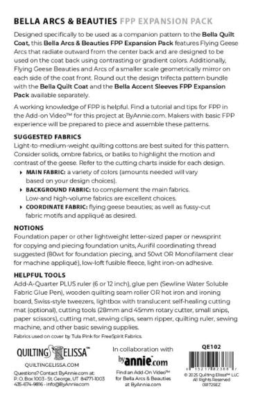 Bella Arcs and Beauties - FPP Expansion Pack for Bella Quilted Coat