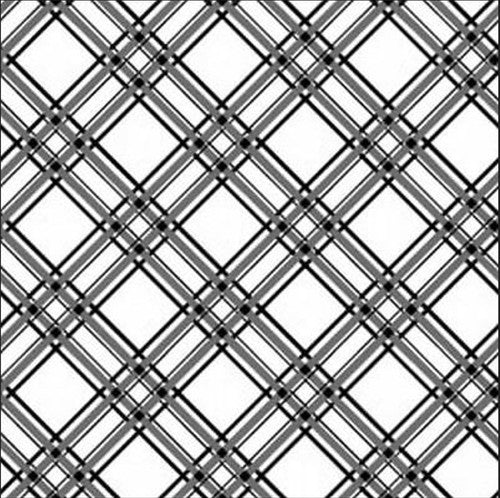 Maywood KimberBell Basics - Diagonal Plaid Black on White