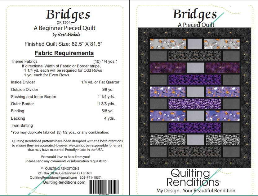 Bridges PDF Quilt Pattern by Quilting Renditions