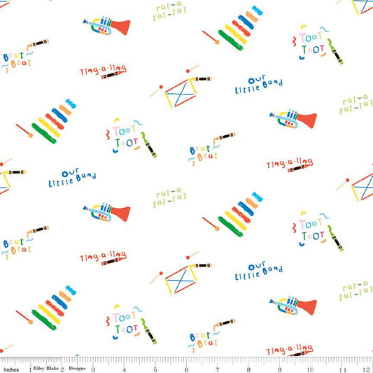 Our Little Band with Text Fabric *