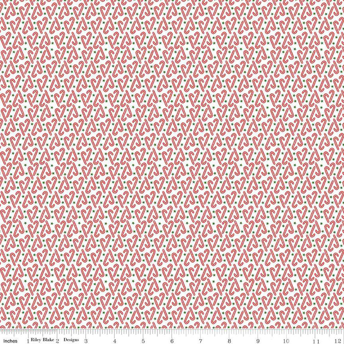 The Magic of Christmas Cancy Canes Fabric *