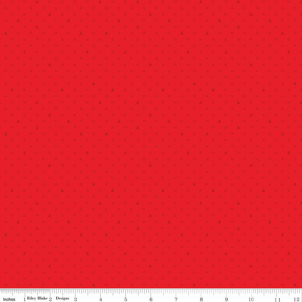 Colors of Kindness Tone on Tone Polka Dot Red Cotton Fabric *