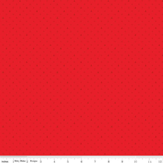 Colors of Kindness Tone on Tone Polka Dot Red Cotton Fabric *