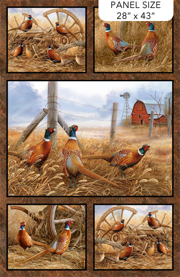 Pheasant Grove - Naturescapes Fabric Panel #64**