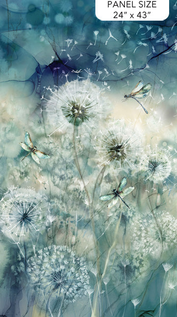 Whisper Dandelion Fabric Panel