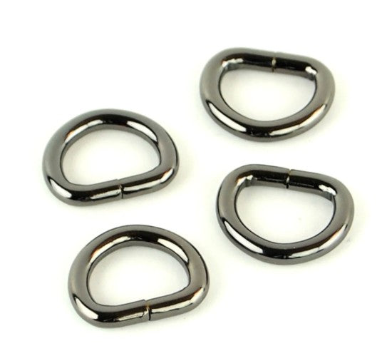 Four D-Rings 1/2" Gunmetal