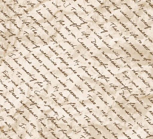 Dear Friends, Diagonal Words on light background Fabric *