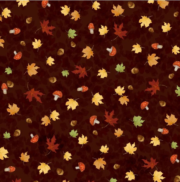 Fall Friends Ditzy Leaves Cotton Fabric