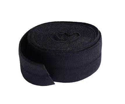 Fold-over Elastic 3/4in x 2yd Black