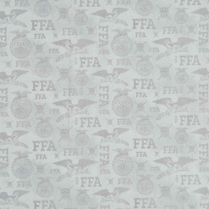 FFA Forever Blue Refreshed Tonal Logos Gray Cotton Fabric