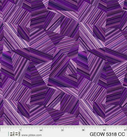 Purple Geode Geometric Elizabeth 108" Wideback Fabric *