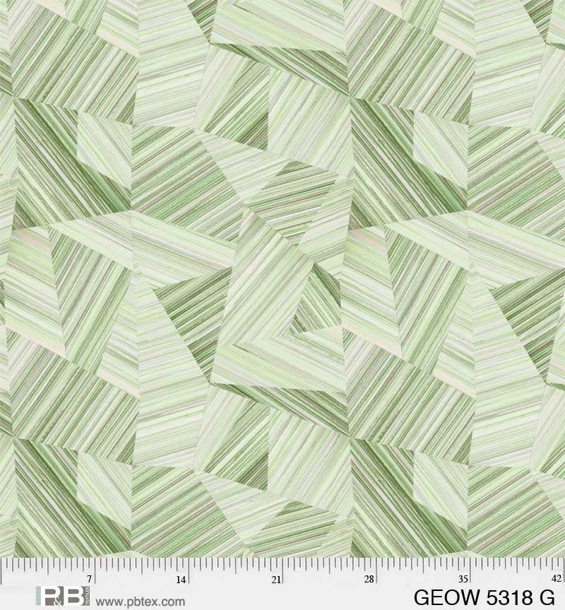 Green Geode Geometric Elizabeth 108" Wideback Fabric *