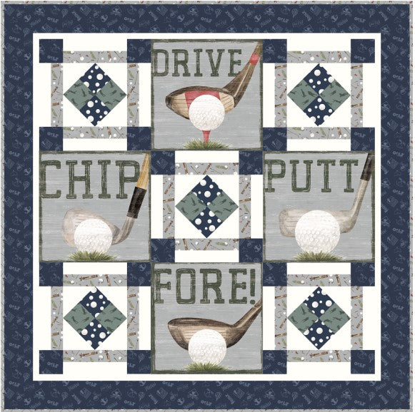 Golf Days Fabric Panel