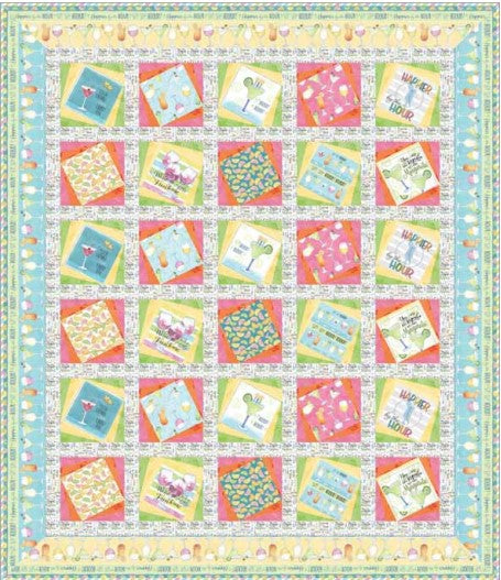 Happier by the Hour Fabric Panel #93