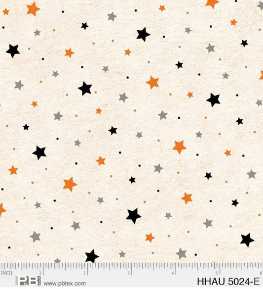 Happy Haunting Halloween Tossed Stars Cotton Fabric by PB Textiles *