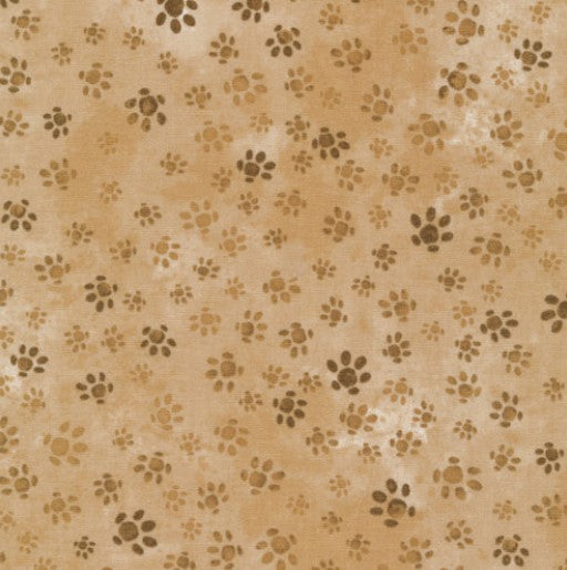 Brown Hedgehog paw prints Fabric, Hedgehog Collection *