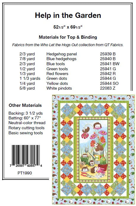 Help in the Garden PDF Download Quilt Pattern by Pine Tree Country Quilts