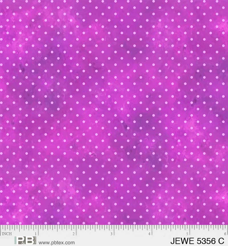 Cyan Pink Jewel Pin Dot Cotton Fabric