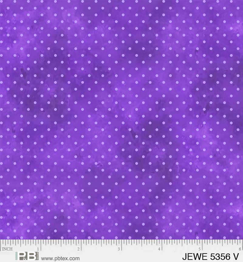 Violet Jewel Pin Dot Cotton Fabric