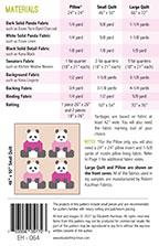 Pandas in Sweaters Quilt Pattern by Elizabeth Hartman