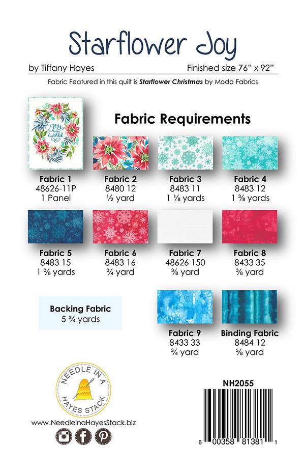 Starflower Joy Quilt Panel Pattern