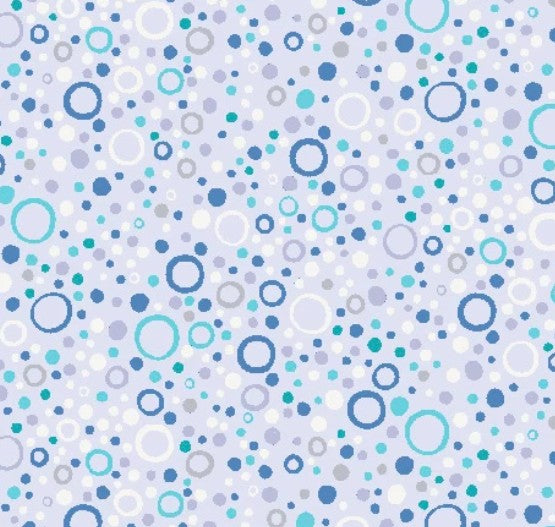 Little Squirt Bubble Pale Lilac Flannel Fabric