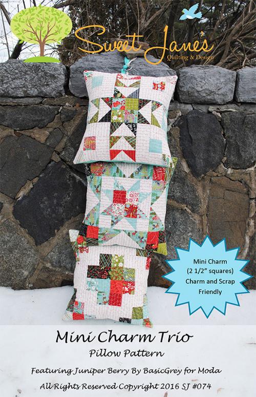 Mini Charm Trio Pillow Pattern by Sweet Jane's Designs