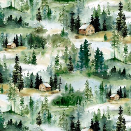 Misty Vista Tree 108" Wideback Fabric