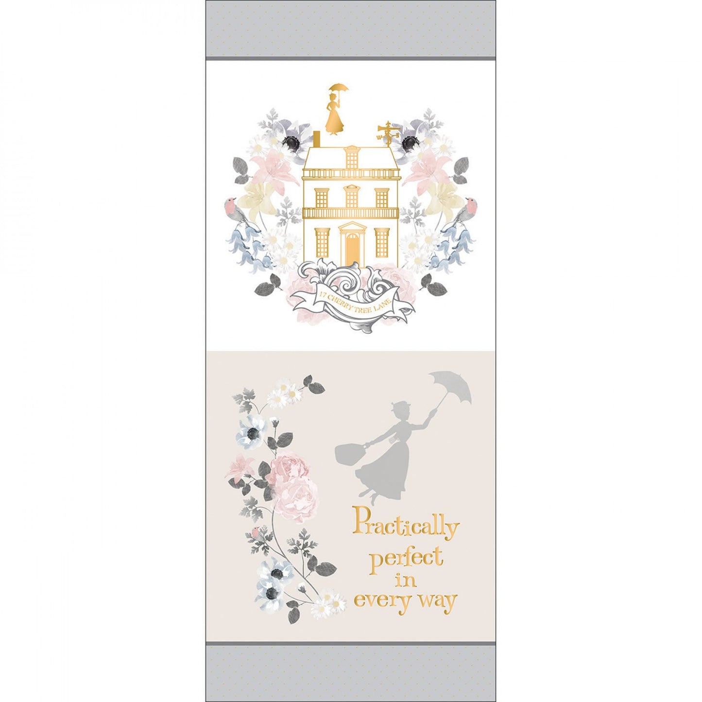 Mary Poppins Practically Perfect in Every Way Fabric Panel #3