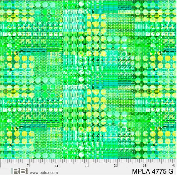 Mod Plaid Light Green 108" Wide Backing *'