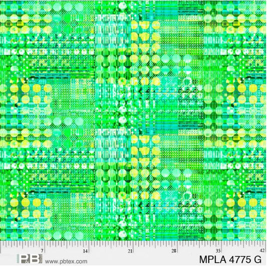 Mod Plaid Light Green 108" Wide Backing *'