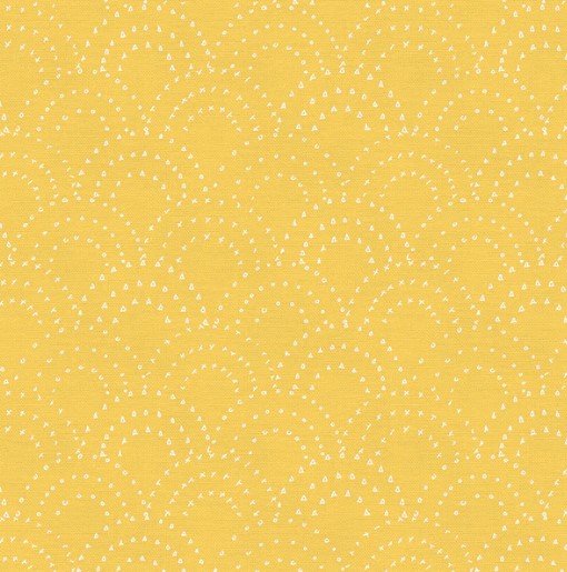 On Your Mark - Clamshell, Yellow Cotton Fabric *