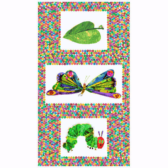 Growing Up Fabric Panel from the A Very Hungry Caterpillar collection by Eric Carle for Andover Fabrics #46